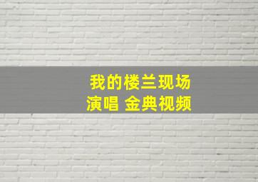 我的楼兰现场演唱 金典视频